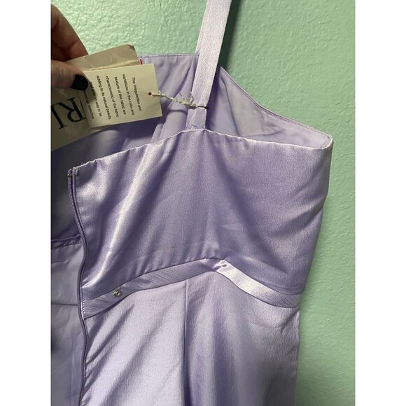 NWT Vintage Mori Lee Women's Plus Size Lavender Purple Bow Dress Size 20 - Picture 6 of 11